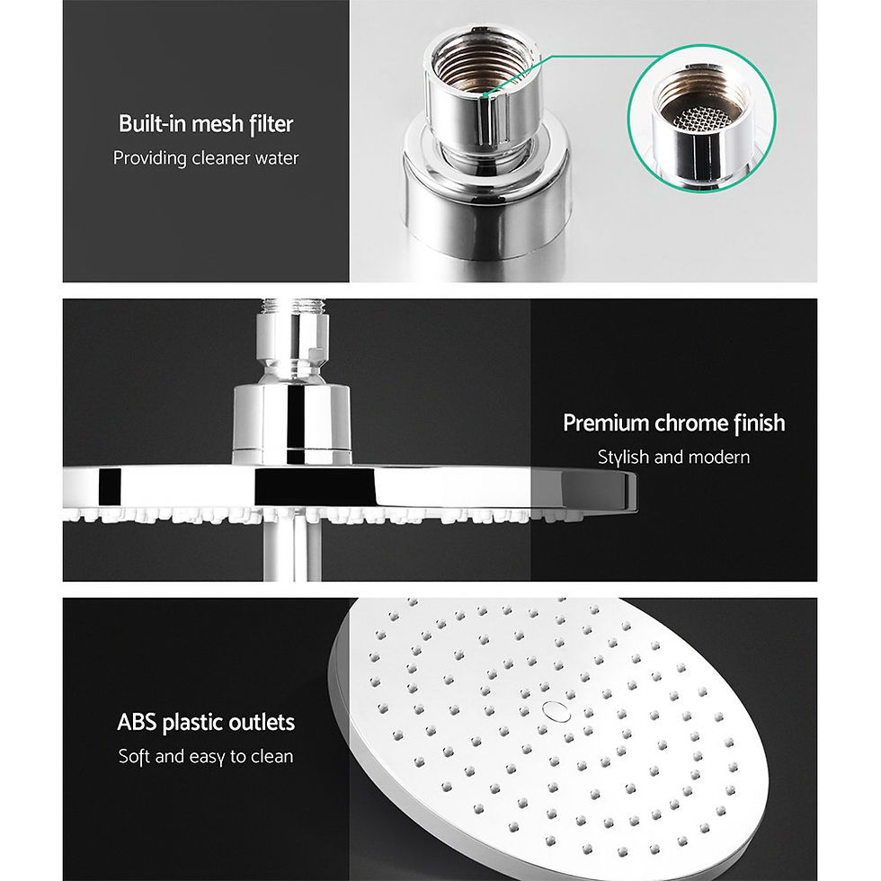 Thumbnail: Cefito 9'' Rain Shower Head Set Handheld Round