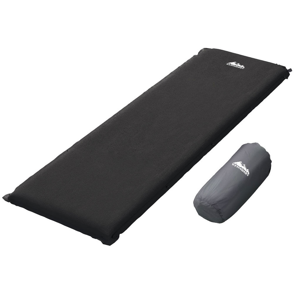 Weisshorn Self Inflating Mattress Mat Single Black