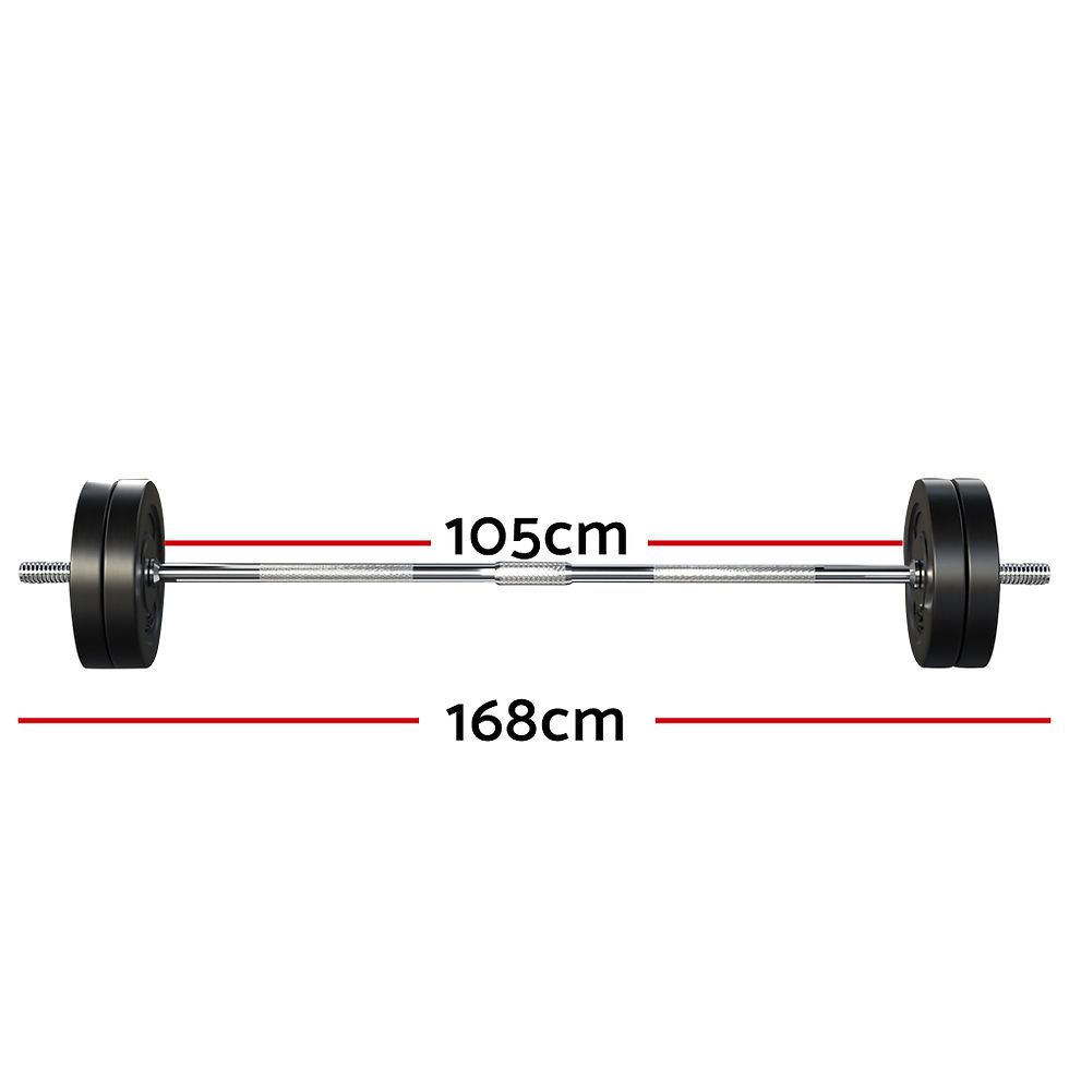 Thumbnail: Everfit 48kg Barbell Set Weight Plates 168cm