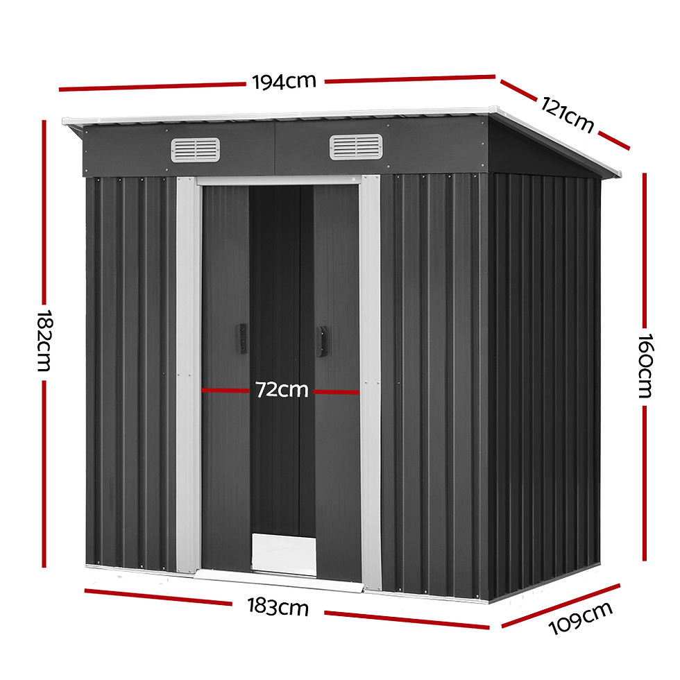 Thumbnail: Giantz Garden Shed 1.94x1.21M Outdoor Storage Sliding Door