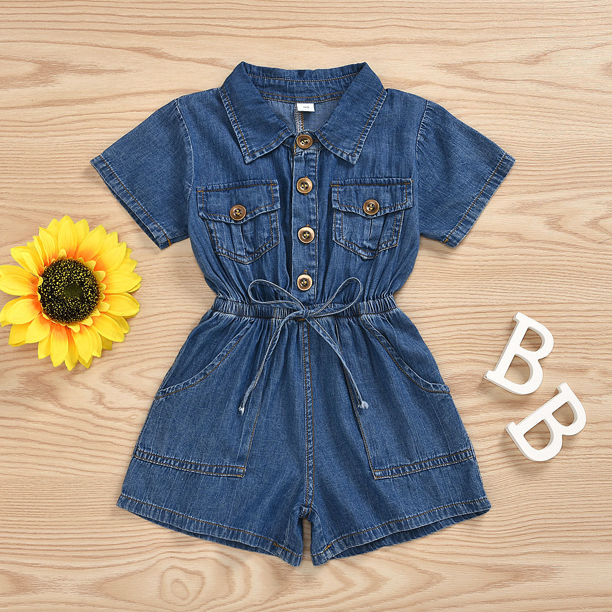 Denim Happy Go Lucky Shortalls