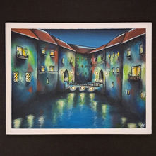 European artwork, modern art, gothic details in expressionism painting style