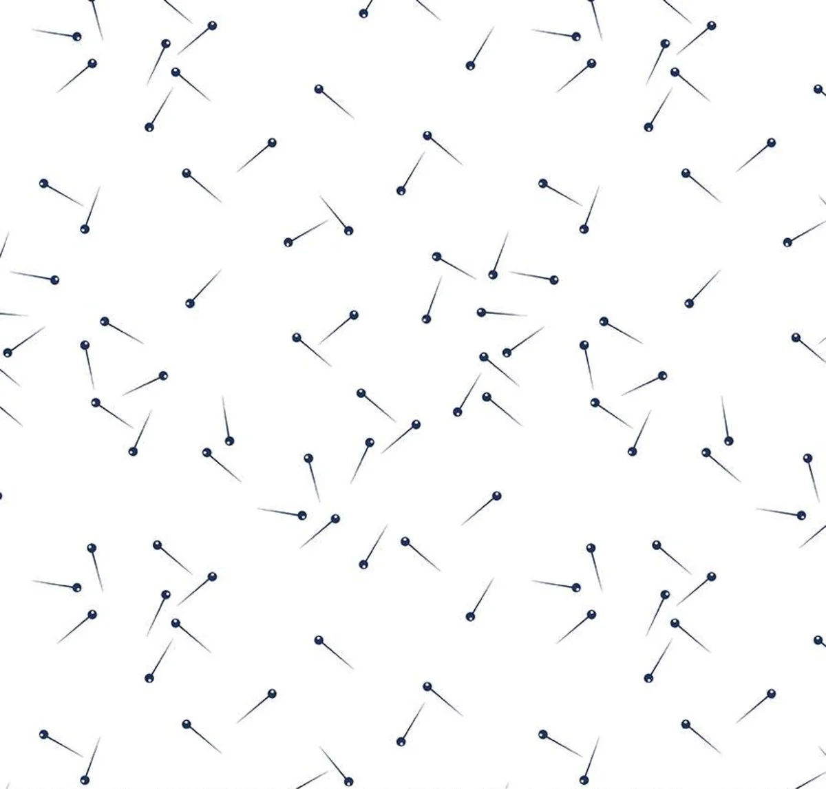 Pin Drop Christopher Thompson, knappenål navy på hvit, 0,5 meter