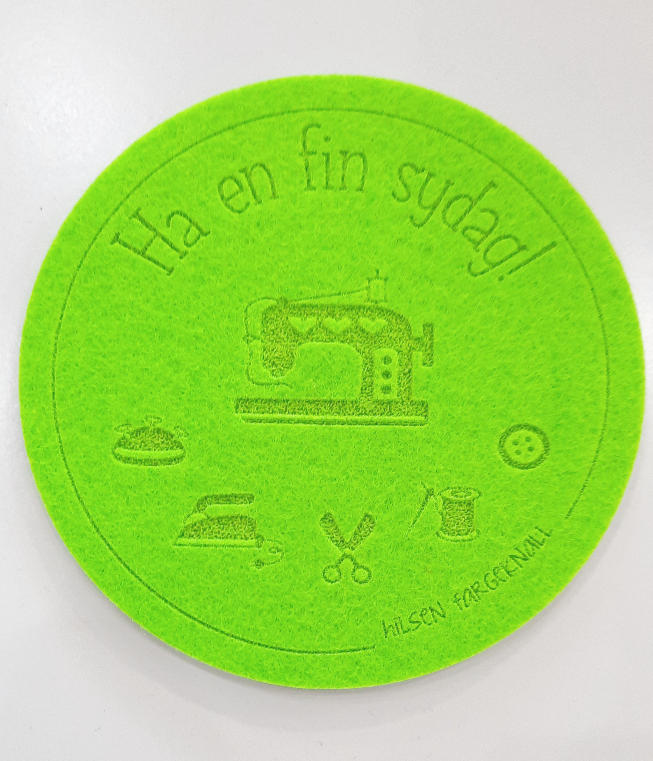 filt brikke til glass og kaffeekopp, eplegrønn