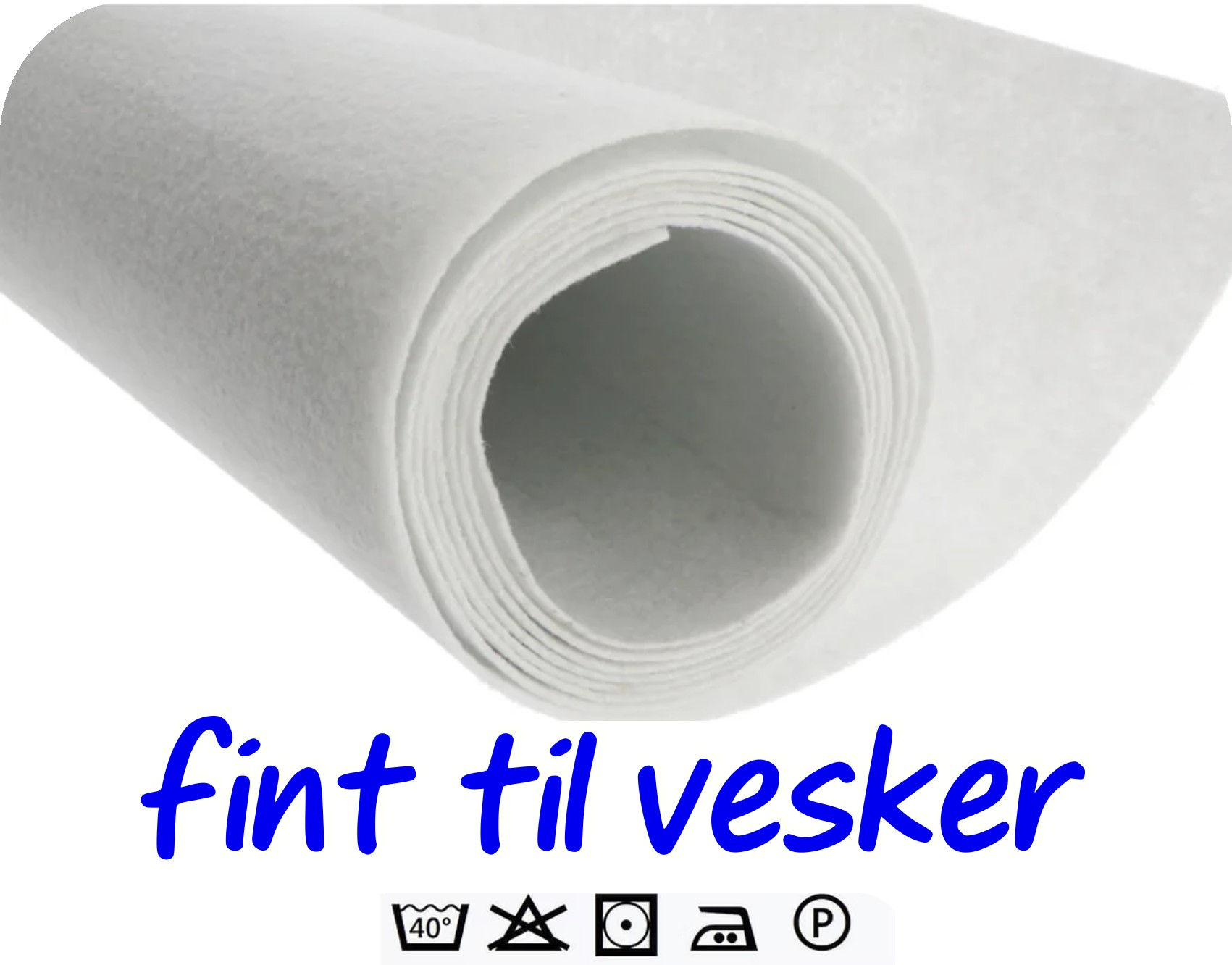filtaktig vlies med lim på en side, metervare