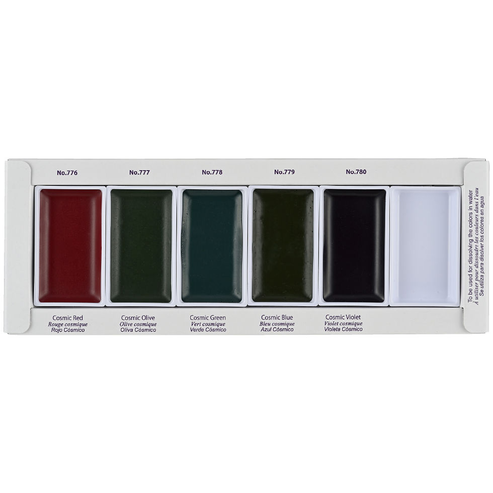 Thumbnail: Kuretake Gansai Tambi Granulating 5 colors set 日本吳竹牌顏彩耽美沈澱色水彩套裝