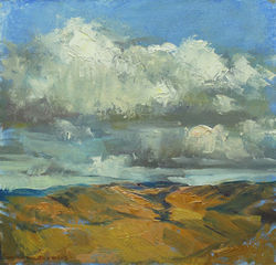 Hills and Shadows 8 x 8 oil