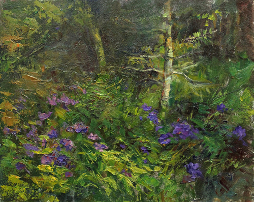At the Edge of Deep Woods 8 x 10 oil
