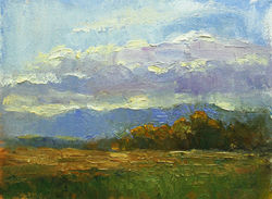 Clouds Gathering 6 x 8 oil