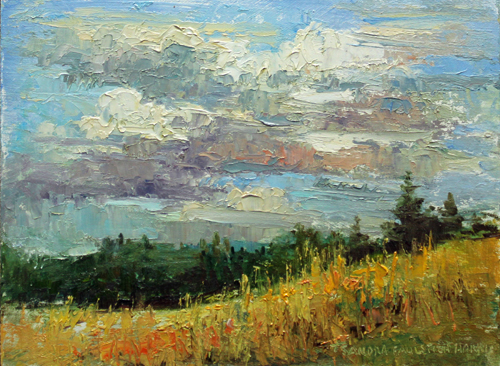 Chasing the Storm Clouds 6 x 8 oil