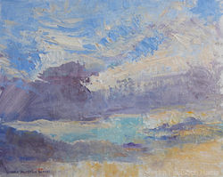 Galloping Across the Sky 8 x 10 oil