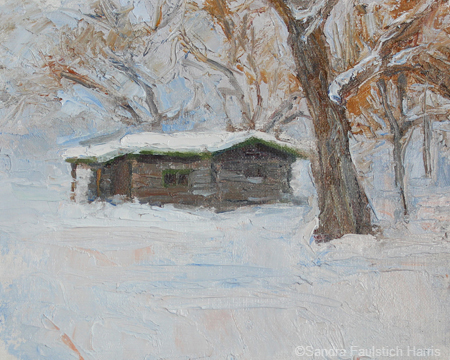 Thomas LaForge Cabin 6 x 8 oil