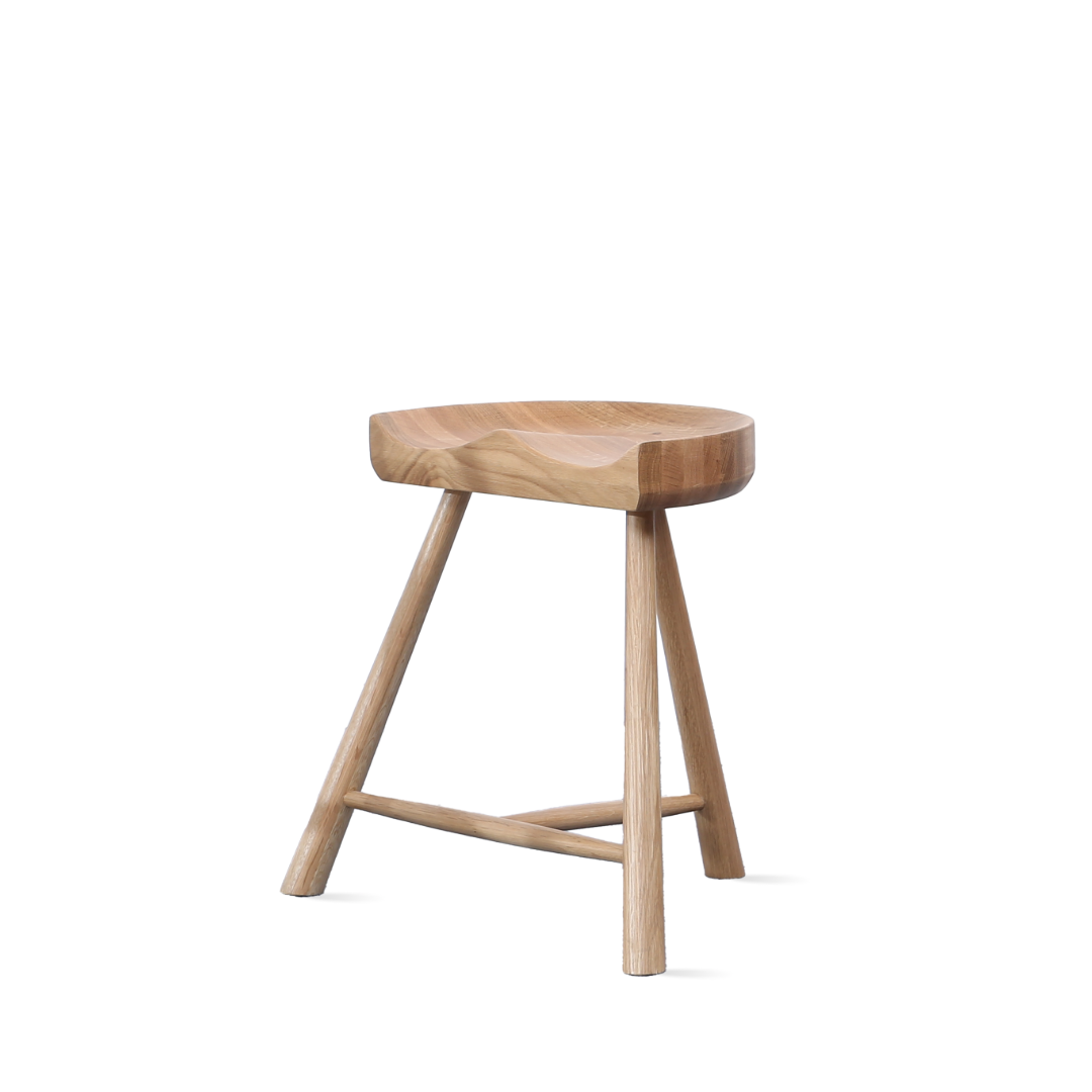 FRAIS-美國FAS級橡木人體工學設計矮吧櫈(45cm)