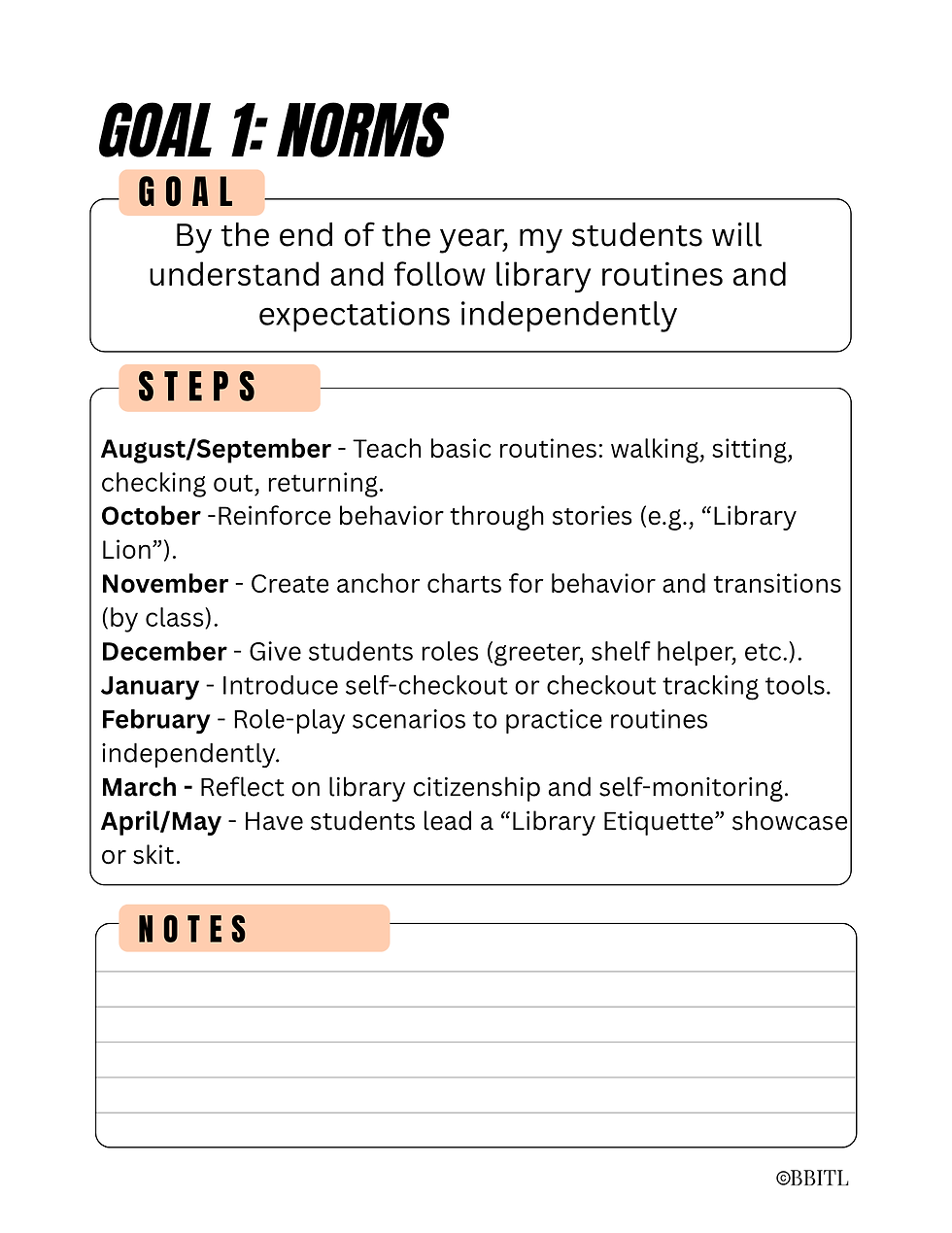 Thumbnail: BBITL Library Goals Planner [pdf]