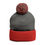 Thumbnail: Cozy Pom-Pom Knit Cap with Embroidery - Perfect Winter Beanie for Style & Warmth