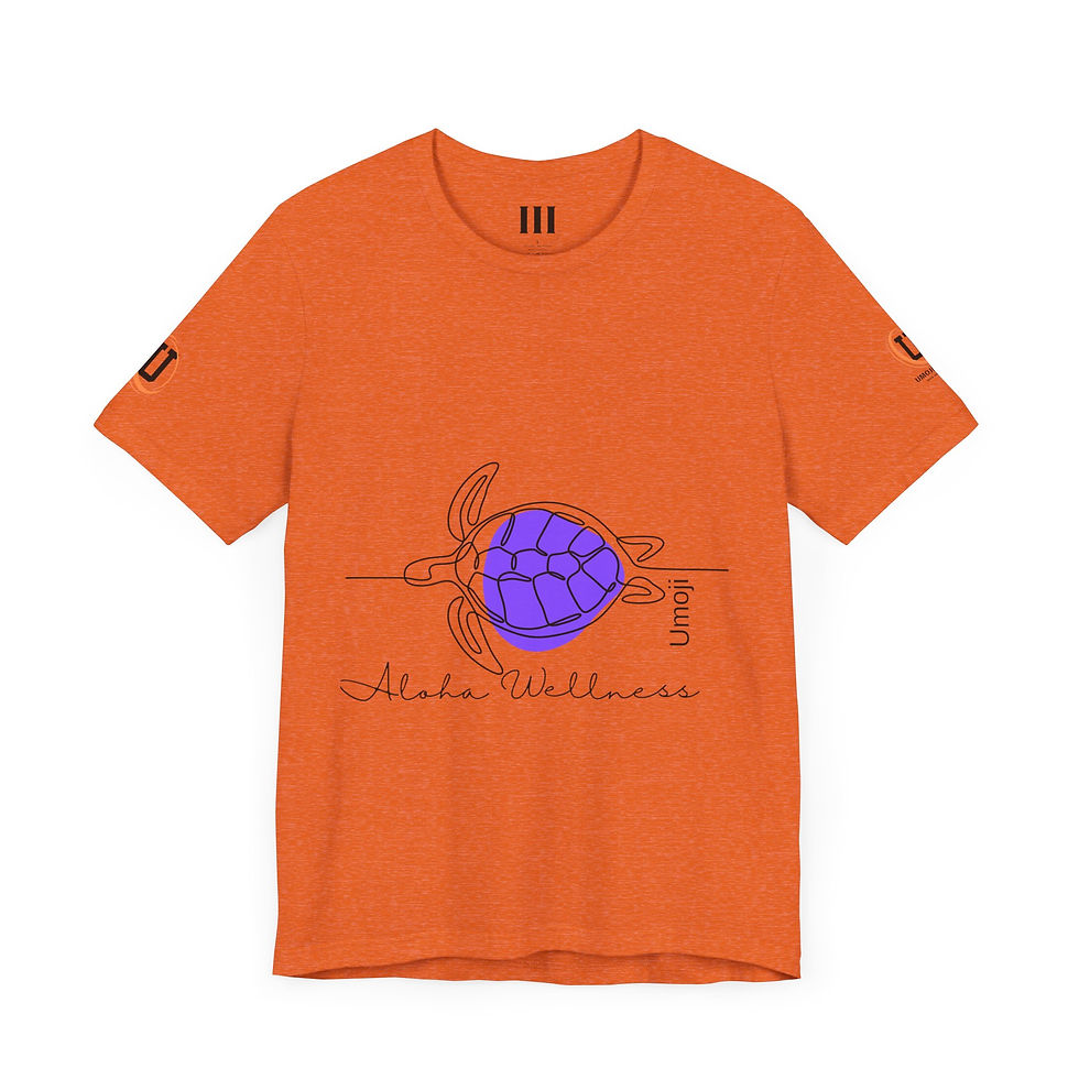 Thumbnail: Unisex Jersey Short Sleeve Tee - Aloha Wellness Turtle Design
