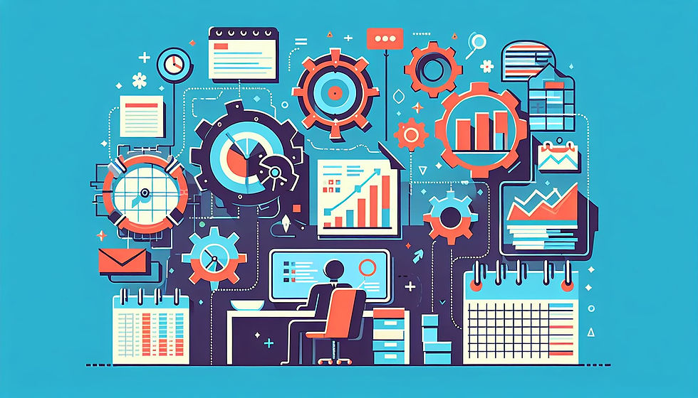 Un infográfico detallado que destaca varias tareas administrativas como la presentación de impuestos y permisos de trabajo necesarios para contratar empleados en Irlanda.