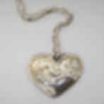 Simple sterling silver heart pendant with sterling chain