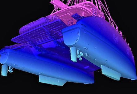 3D Laser Scanning yacht hull for retrofit. Spanish ports (Valencia, Algeciras, Barcelona, Las Palmas, Bilbao, Santander, Tarragona, El Ferrol, Cartagena, Avilés ...)