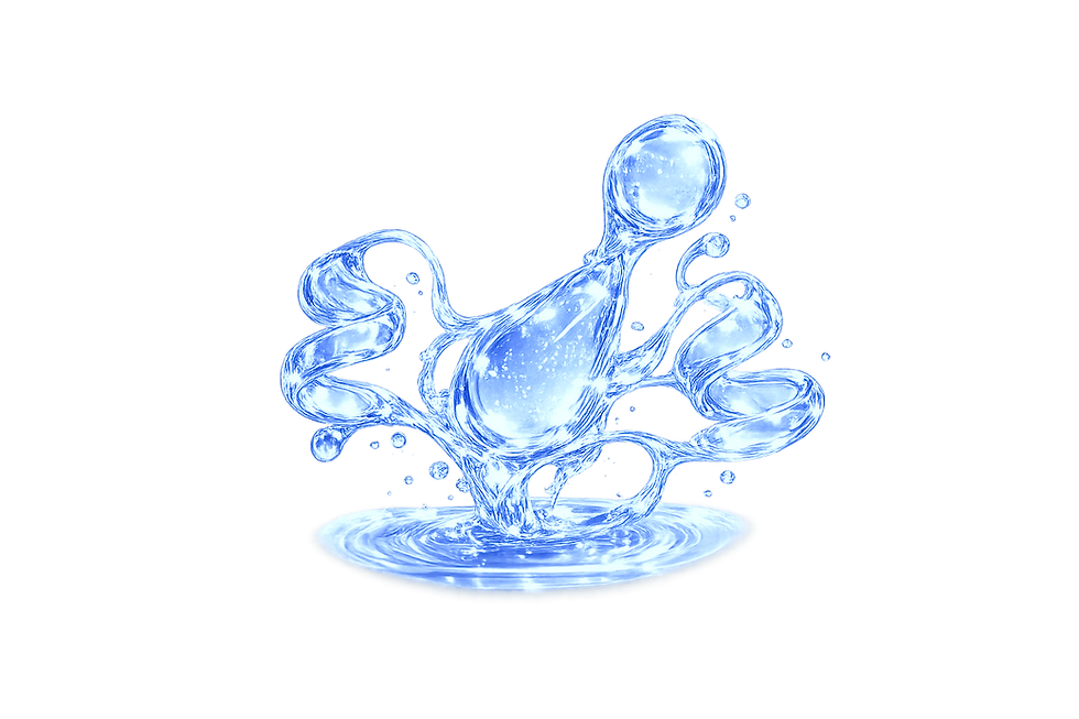 Hydrating ingredient molecular illustration