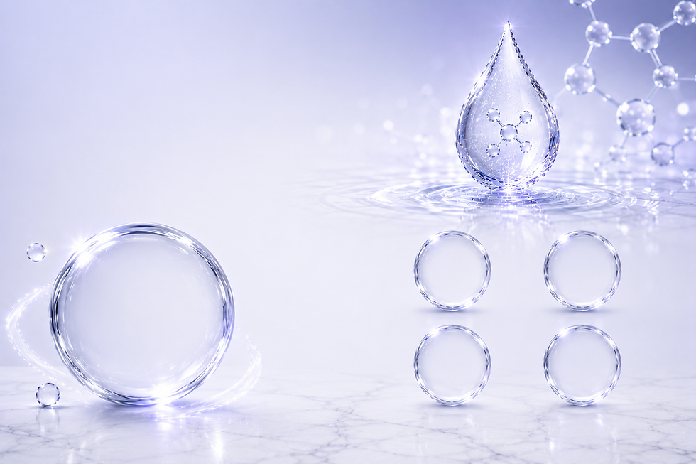 Decorative Korean skincare science background