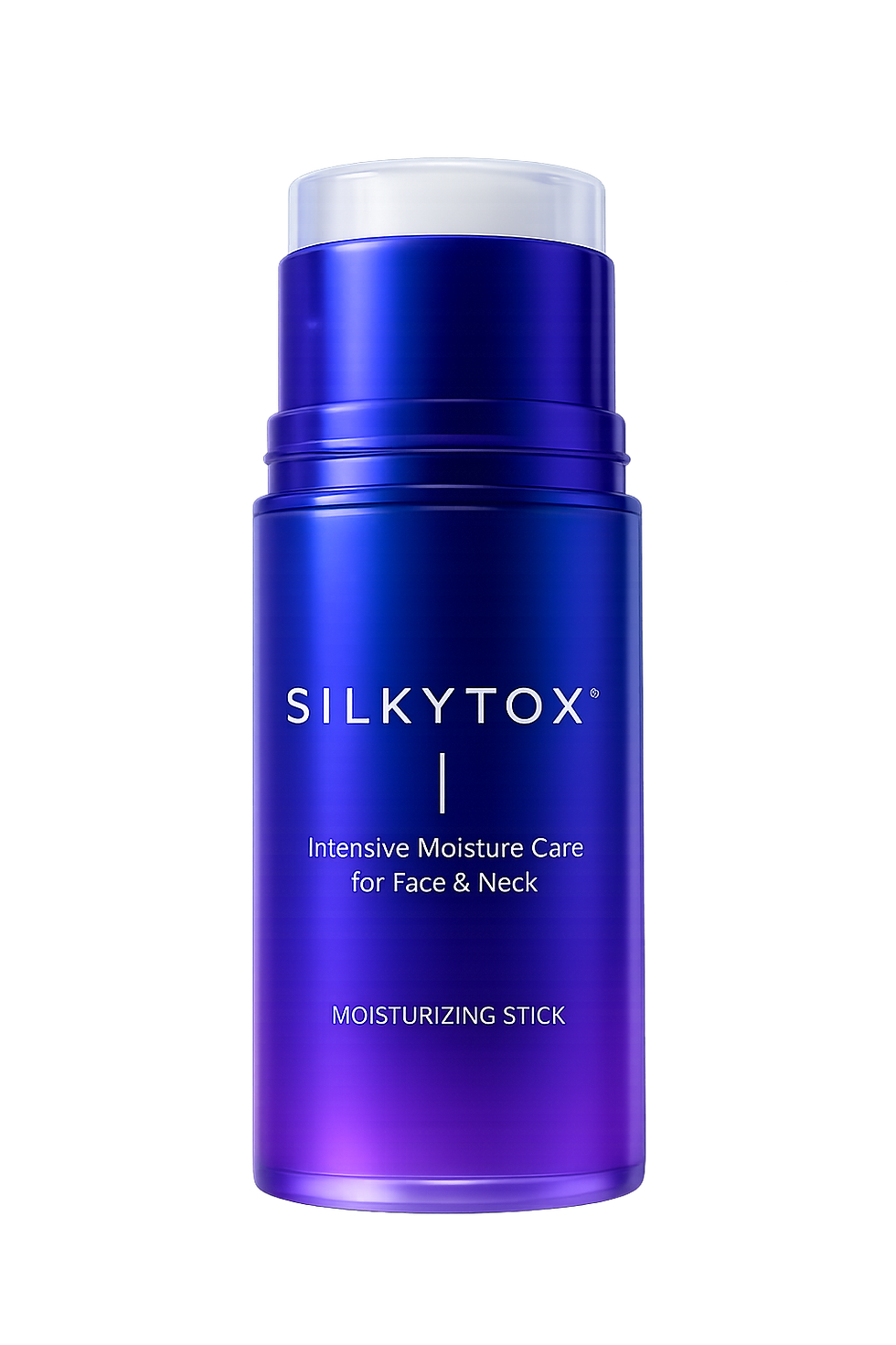 SilkyTox moisturizing stick product for daily facial application