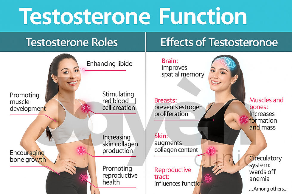 Testosterone effects women as it does men