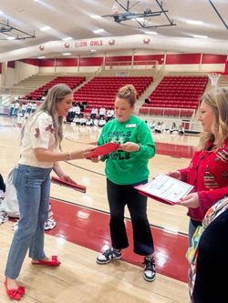 Kristin Reid receives her grant