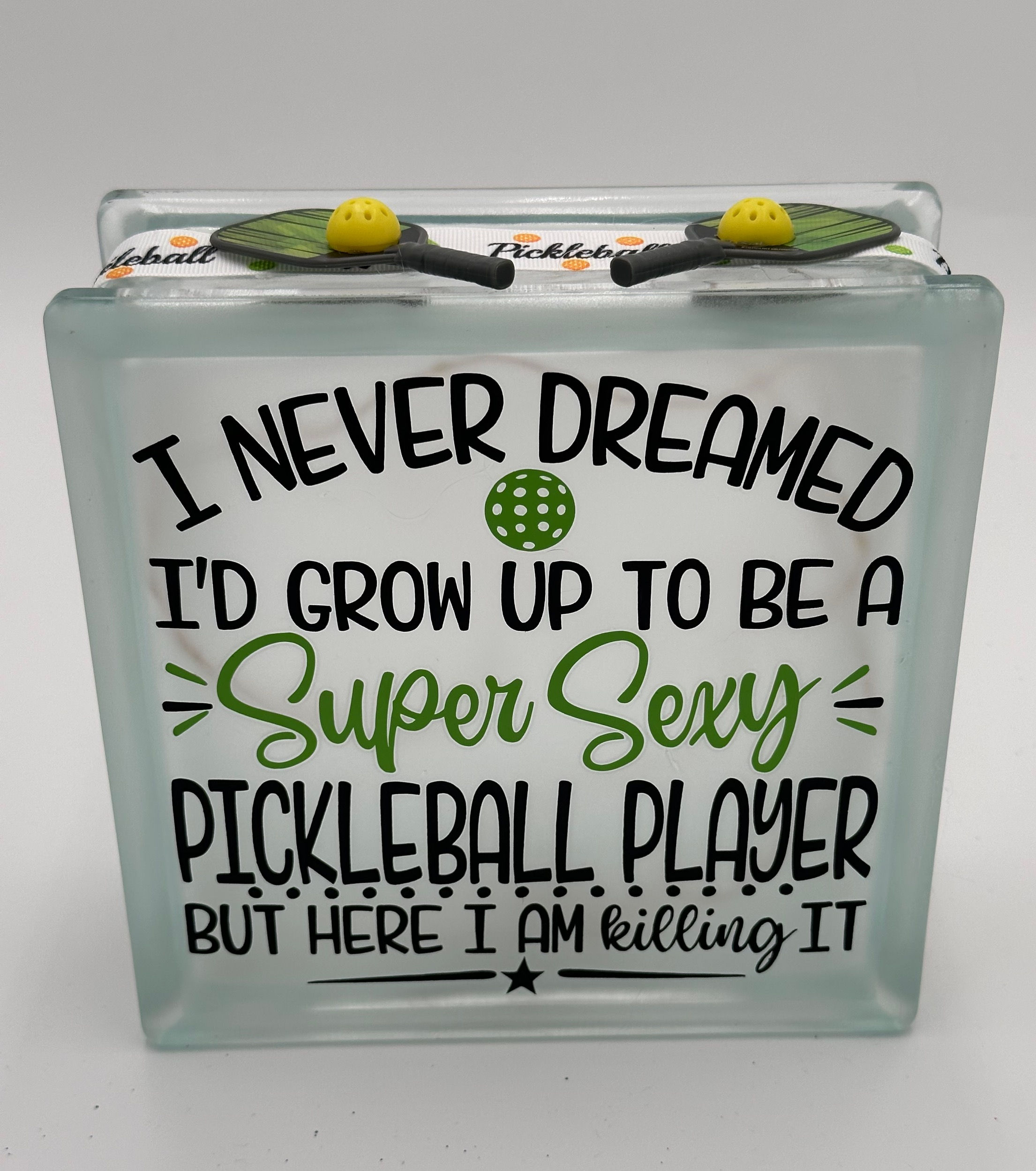 Pickle ball Glass block
