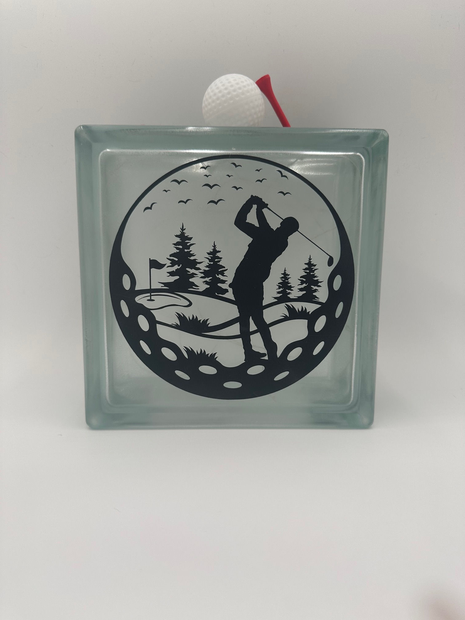 Decorative golfing block