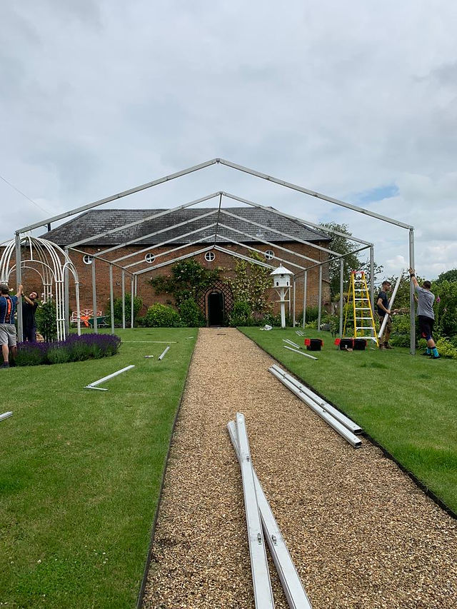 marquee wedding in private home big green space