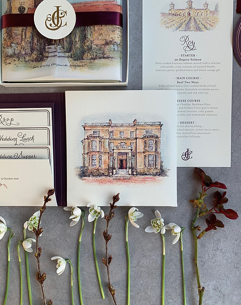 Hedsor House Luxury Boxed wedding invitation