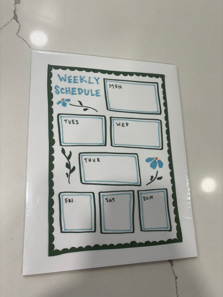 Thumbnail: Weekly Task Organizer Desk Notepad (8.5x11)