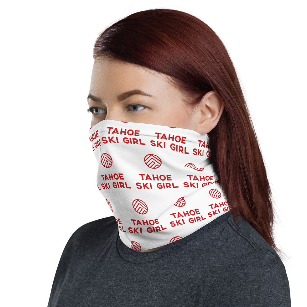 Thumbnail: Tahoe Ski Girl White Neck Gaiter