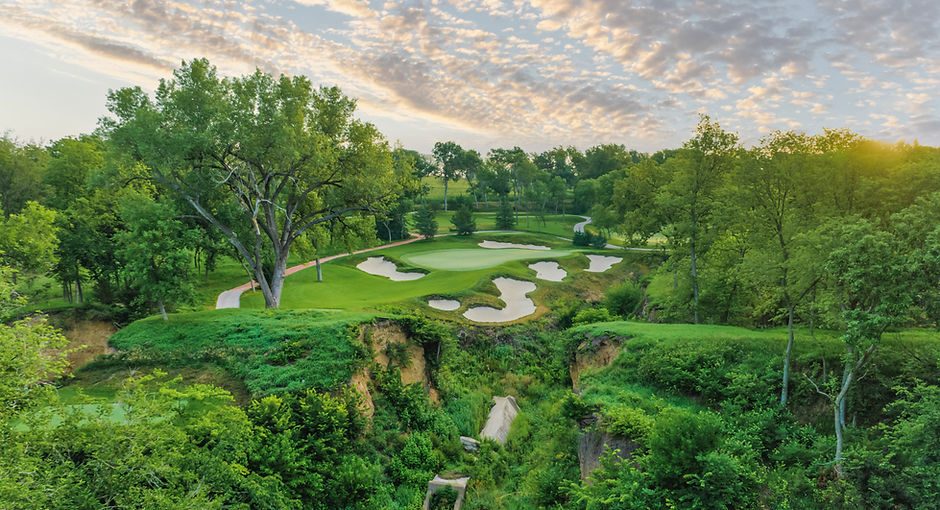 A beautiful green golf course