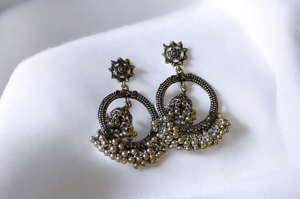 Oxidized Splendor Earrings