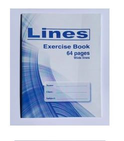Ex/Book - Lines Collection 64 Pages Wide Lines ( x 25 )