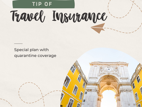 TRAVEL INSURANCE | Special plan covering quarantine