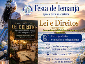 Festa de Iemanjá apoia distribuição do livro “Lei e Direitos” para fortalecer religiosos do Axé
