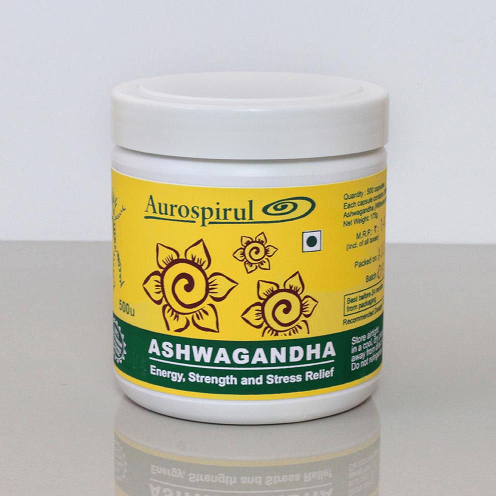 Aurospirul organic certified Ashwagandha - 500 Veg Capsules