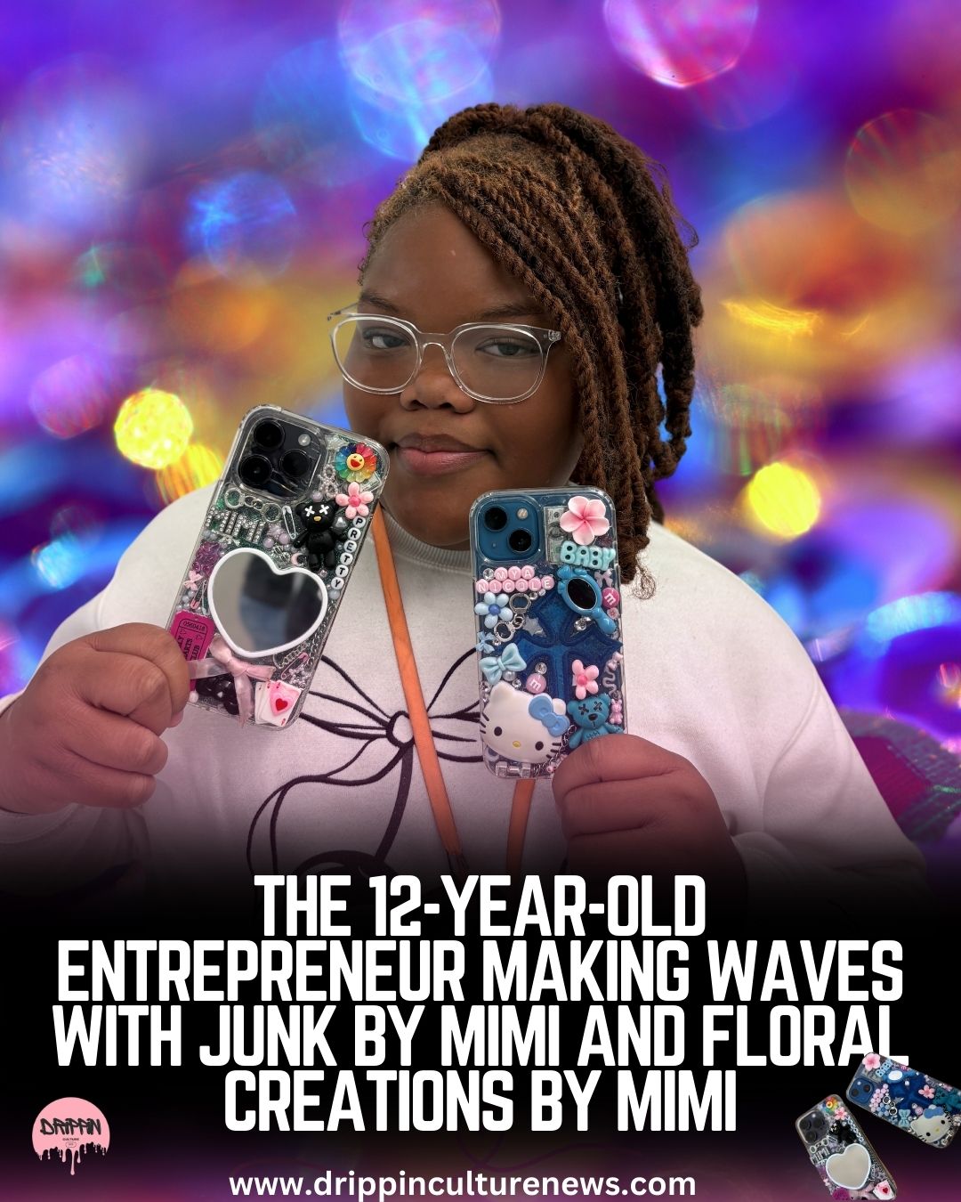 Mariyah MiMi Willis holding her latest phone cases