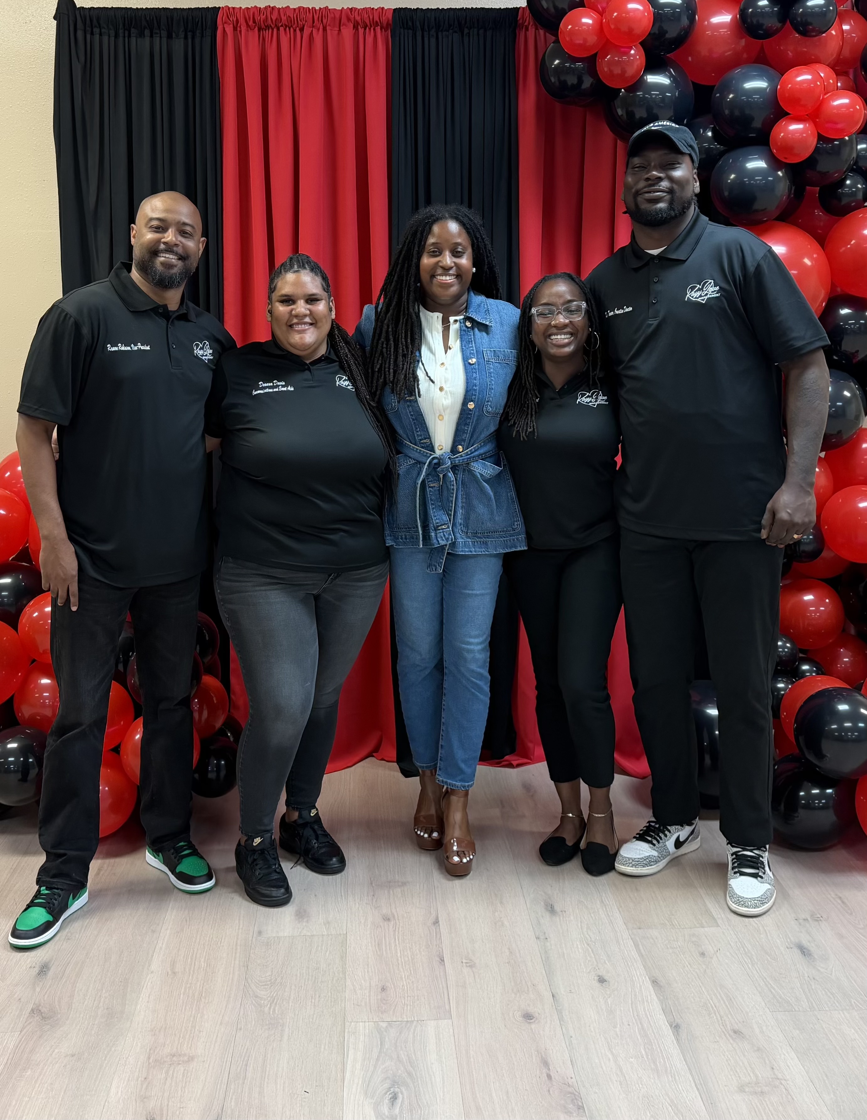 



From left to right: Ramon Robinson, Deonna Davis, Kayla Turner, Sheena Fran, Kai TooTall Turner