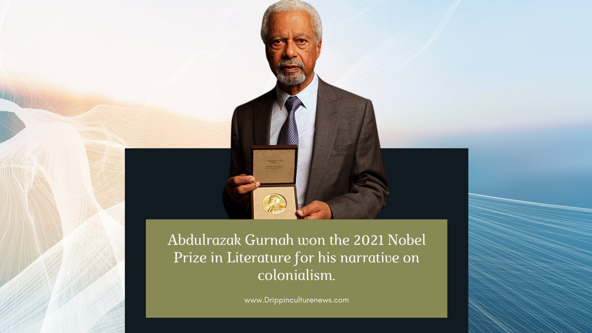 Abdulrazak Gurnah with Nobel Prize