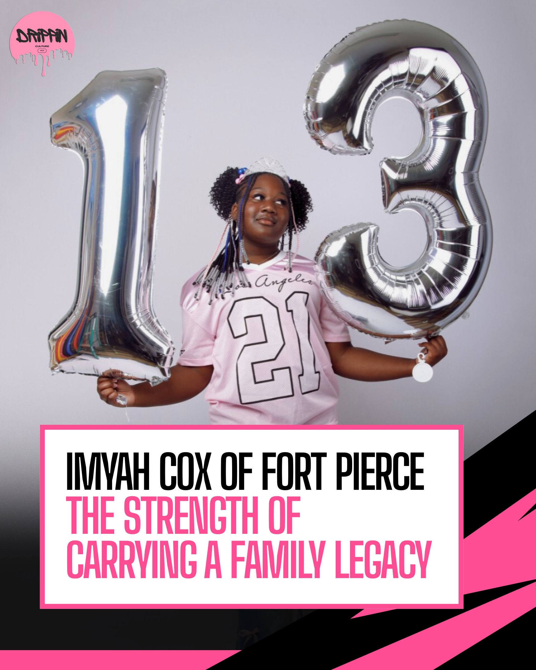 Imyah Cox of Fort Pierce captured in a milestone moment, reflecting confidence, growth, and the strength of carrying a family legacy forward.