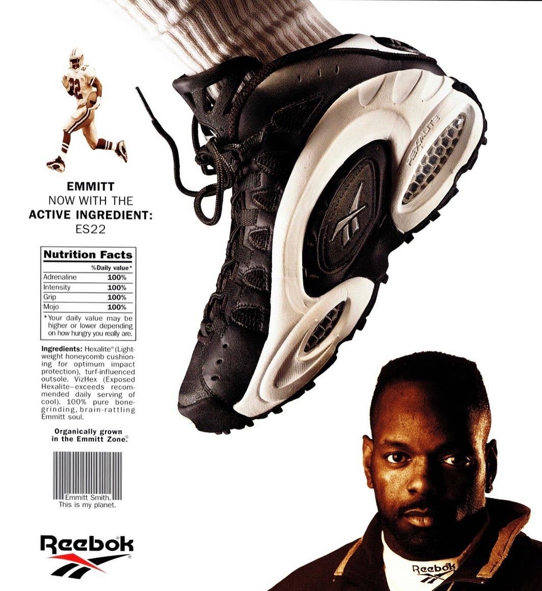 Emmitt Smith running in his E22 sneakers