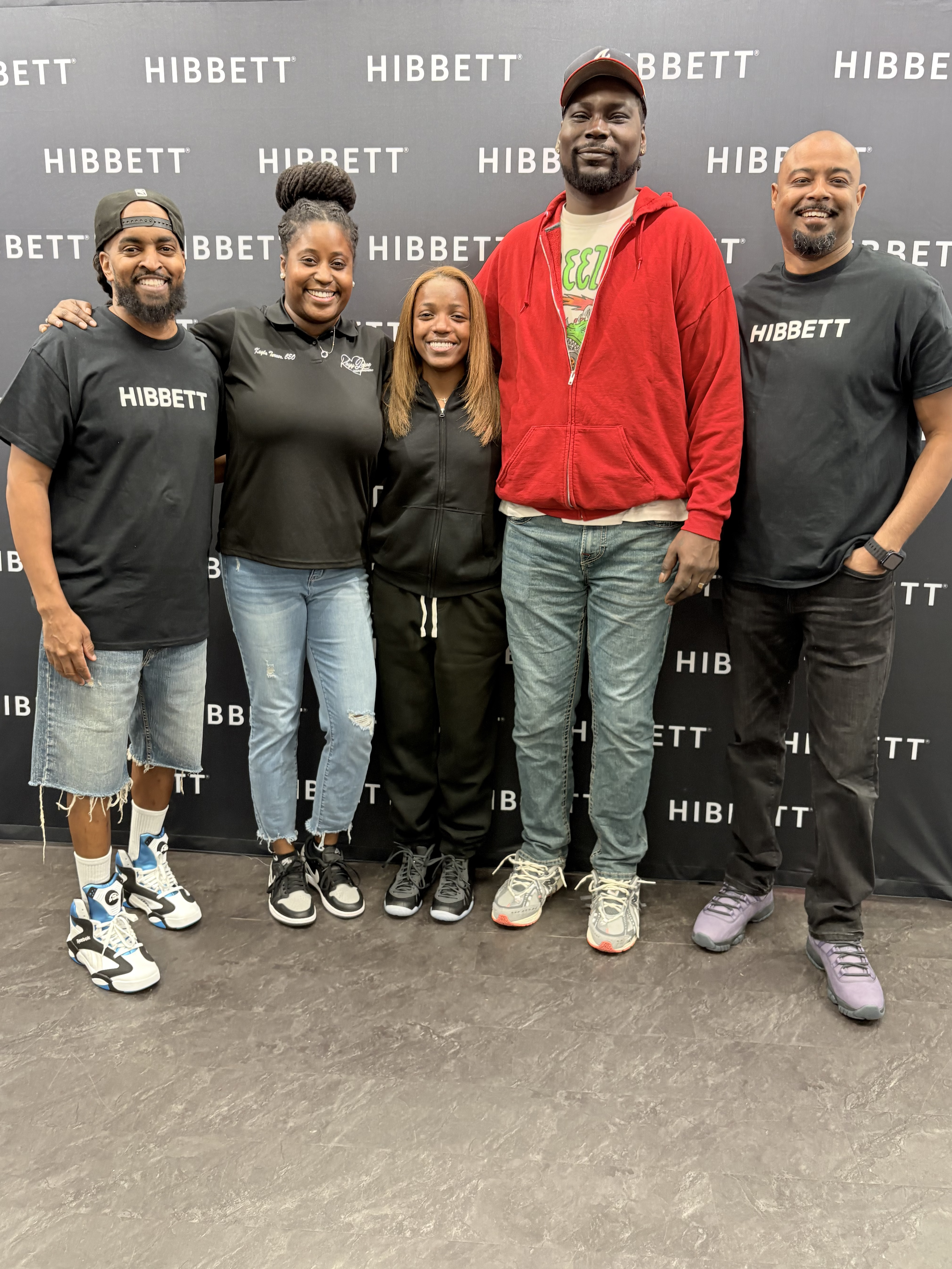 From left to right. Lee Davis, Kayla Turner owner of Kayy Love Management, Laylah Dawkins, Kai Turner, Ramon Robinson 