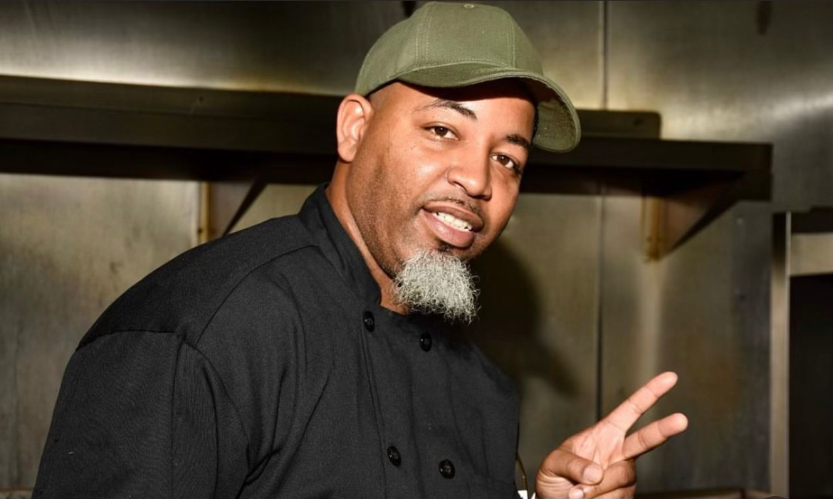 Chef Gerald Harvey in the kitchen