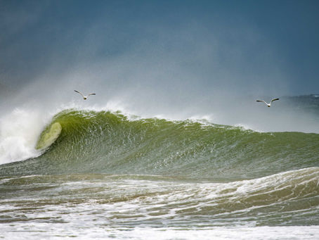 Retour sur la session a Port Andro, bonne conditions de Surf sur Belle-ile grâce à la Tempête Miguel