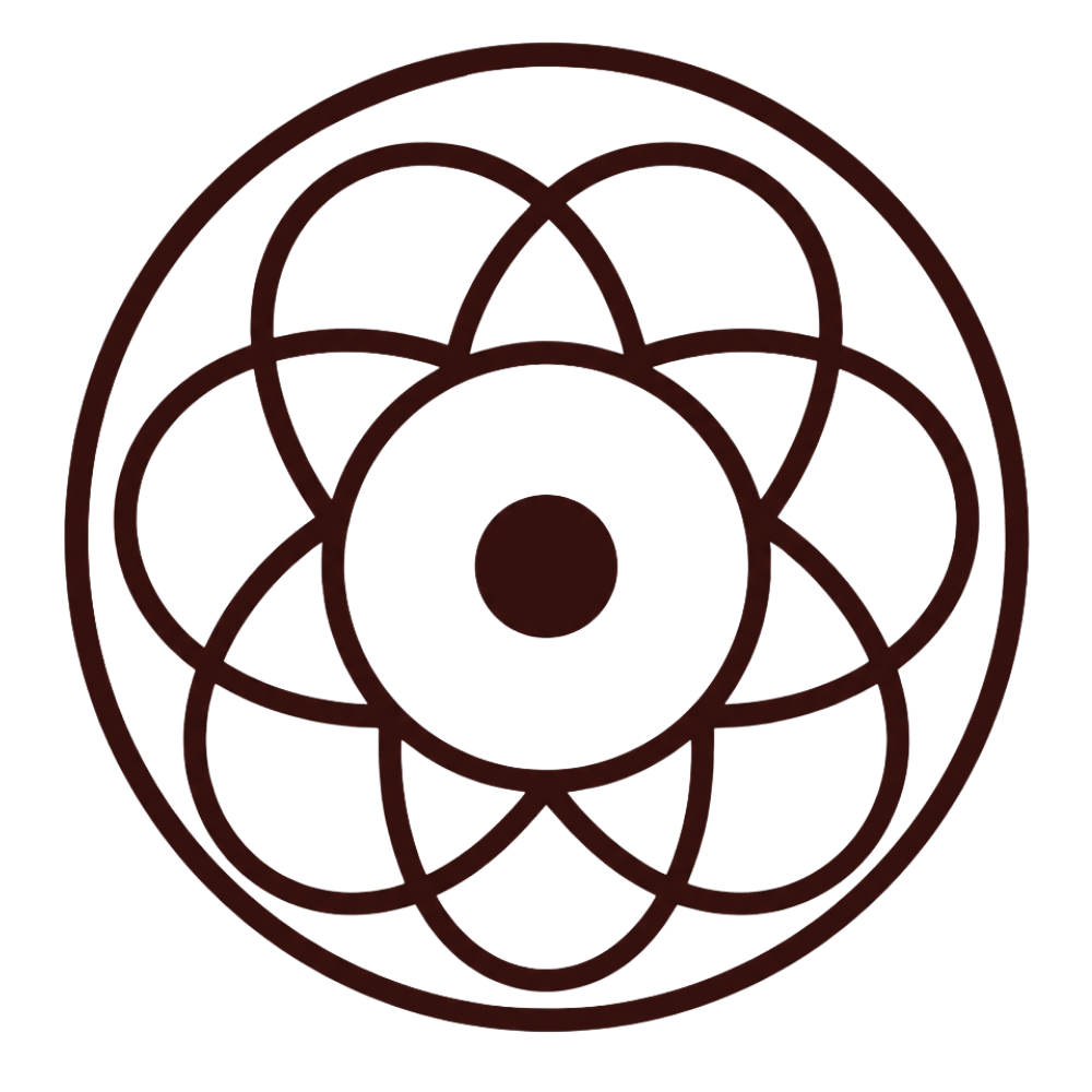 Minimal geometric icon representing the Contemplation Library and the exploration of recurring patterns in human life.