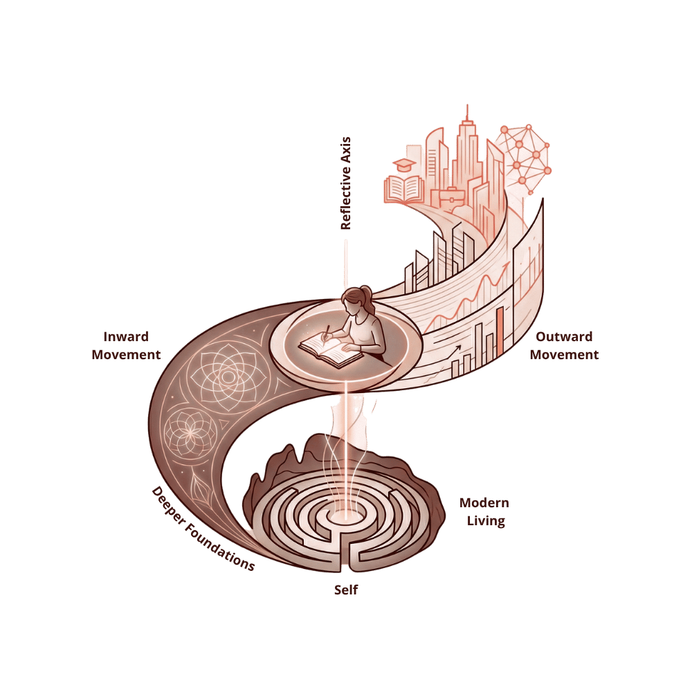 Central observation highlighting imbalance between inner and outer aspects of human potential by Feel Good Infinity